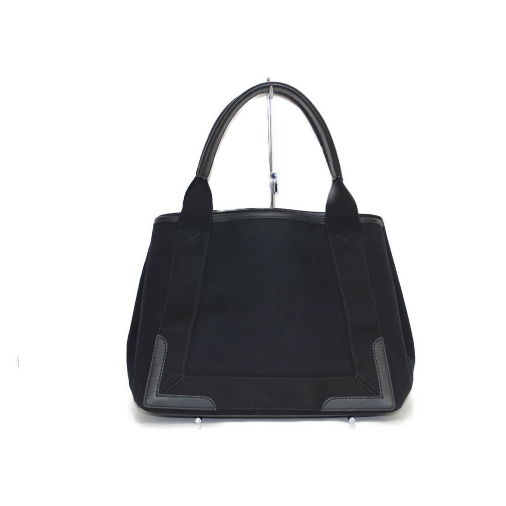 Balenciaga Blue leather calf CABAS canvas handbag black Navy